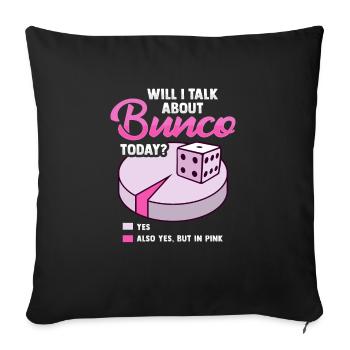 Bunco - Sofa pillowcase 17,3'' x 17,3'' (45 x 45 cm) - black - Front