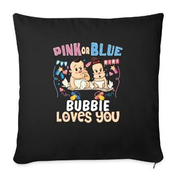 Pink or Blue Bubby Loves You Jewish Grandmother - Sofakissenbezug 45 x 45 cm - Schwarz - Vorne