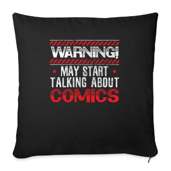 Comics Collector Comic Reader Fictional Characters - Sofa pillowcase 17,3'' x 17,3'' (45 x 45 cm) - black - Front