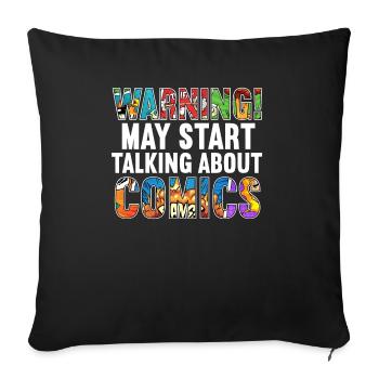 Comics Collector Comic Reader Fictional Characters - Sofa pillowcase 17,3'' x 17,3'' (45 x 45 cm) - black - Front