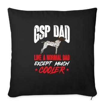 German Shorthair GSP Dog - Sofa pillowcase 17,3'' x 17,3'' (45 x 45 cm) - black - Front