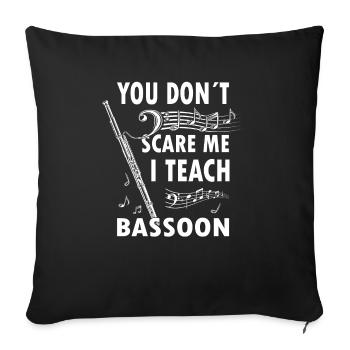 Woodwind instrument Music Bassoonist - Sofa pillowcase 17,3'' x 17,3'' (45 x 45 cm) - black - Front