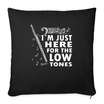 Holzblasinstrument Musik Bassoonist - Sofakissenbezug 45 x 45 cm - Schwarz - Vorne