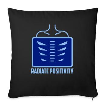 Radiate Positivity X-Ray Wheel Tech Radiology - Sofa pillowcase 17,3'' x 17,3'' (45 x 45 cm) - black - Front