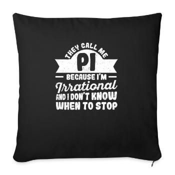 Ils m’appellent Pi Day Symbol Drôle Mignon Math - Housse de coussin décorative 45 x 45 cm - noir - Devant