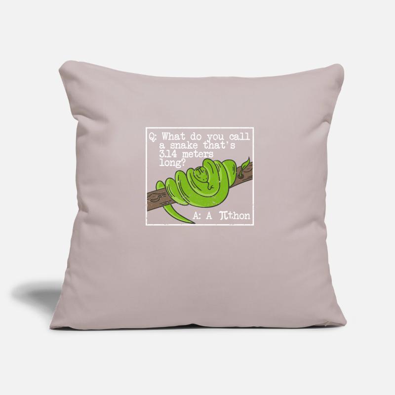 python serpent pithon pi tag icône maths drôles Housse de coussin décorative 45 x 45 cm