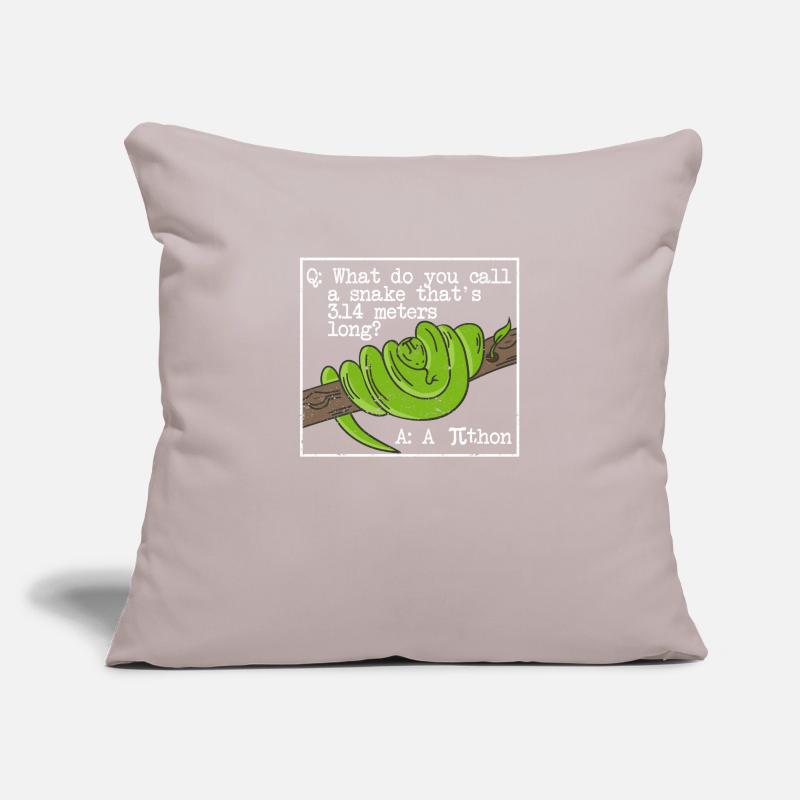 Python Schlange Pithon Pi Tag Symbol lustig Mathe Sofakissenbezug 45 x 45 cm