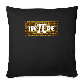 Inspire Pi Day 3.14 Math Teacher Pi National Day - Sofa pillowcase 17,3'' x 17,3'' (45 x 45 cm) - black - Front