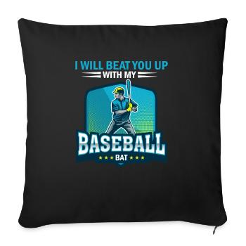 Je vais te chercher avec ma batte de baseball - Housse de coussin décorative 45 x 45 cm - noir - Devant