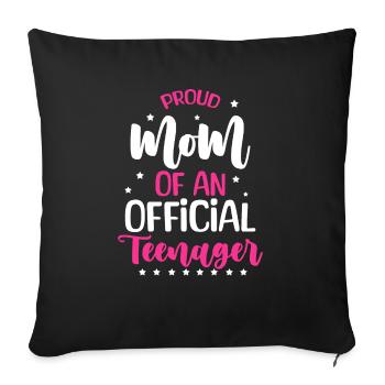 Fière maman d’un adolescent officiel pour ses 13 ans - Housse de coussin décorative 45 x 45 cm - noir - Devant