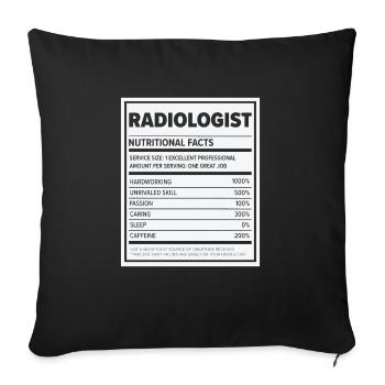 Radiology Rad Tech Technologist Radiologist X-ray - Sofa pillowcase 17,3'' x 17,3'' (45 x 45 cm) - black - Front