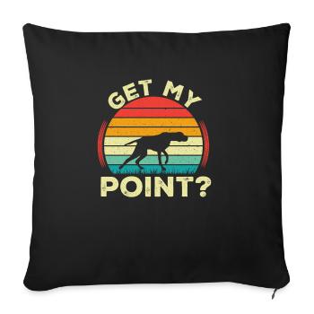 Chien GSP allemand à poil court - Housse de coussin décorative 45 x 45 cm - noir - Devant