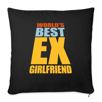 La meilleure ex petite amie du monde - Housse de coussin décorative 45 x 45 cm - noir - Devant