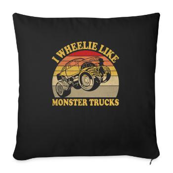 Monster Truck Racing Driving Lifestyle Truck Drive - Sofakissenbezug 45 x 45 cm - Schwarz - Vorne