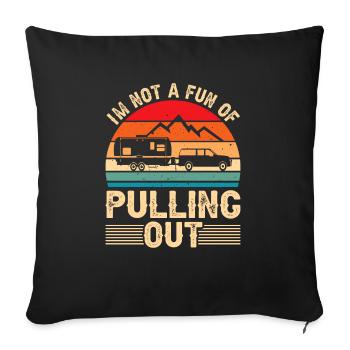 Camping Explorer Firewoods Lifestyle Motorhome Van - Sofa pillowcase 17,3'' x 17,3'' (45 x 45 cm) - black - Front