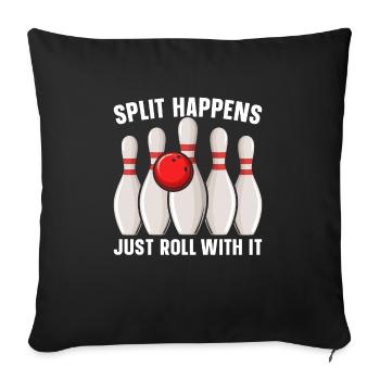 Bowling Sports Lovers Lifestyle Bowler Players - Sofa pillowcase 17,3'' x 17,3'' (45 x 45 cm) - black - Front