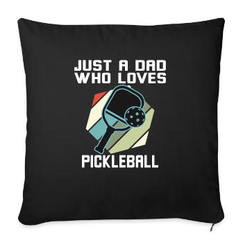 Juste un père qui aime le pickleball - Housse de coussin décorative 45 x 45 cm - noir - Devant