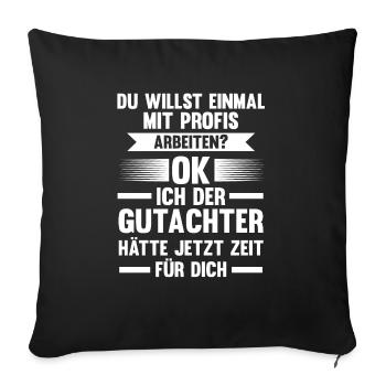 Gutachter - Sofakissenbezug 45 x 45 cm - Schwarz - Vorne