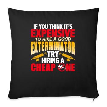 Si vous pensez qu’il est coûteux d’obtenir un bon - Housse de coussin décorative 45 x 45 cm - noir - Devant