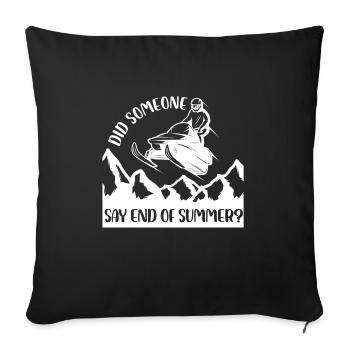 Quelqu’un a-t-il dit fin de l’été - saison hivernale - Housse de coussin décorative 45 x 45 cm - noir - Devant