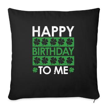 Happy birthday born to me - Sofa pillowcase 17,3'' x 17,3'' (45 x 45 cm) - black - Front