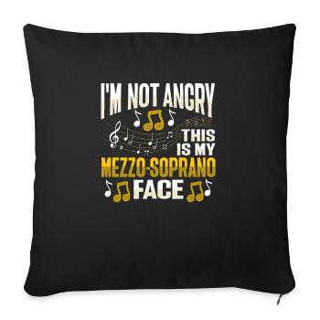 Mezzo-soprano singing voice - Sofa pillowcase 17,3'' x 17,3'' (45 x 45 cm) - black - Front