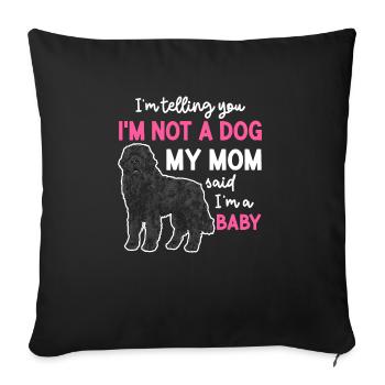 Terre-Neuve Chien de Terre-Neuve - Housse de coussin décorative 45 x 45 cm - noir - Devant