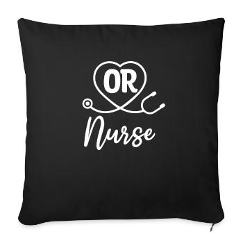 OP-Krankenschwester Medical RN OP-Krankenschwestern - Sofakissenbezug 45 x 45 cm - Schwarz - Vorne