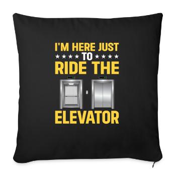 Elevator driver - Sofa pillowcase 17,3'' x 17,3'' (45 x 45 cm) - black - Front