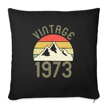 50th birthday gift hiker mountaineer - Sofa pillowcase 17,3'' x 17,3'' (45 x 45 cm) - black - Front
