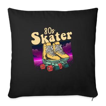 Inline Skater - Sofakissenbezug 45 x 45 cm - Schwarz - Vorne