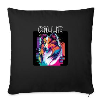 Graffiti Style - Cooler Collie 3 - Sofa pillowcase 17,3'' x 17,3'' (45 x 45 cm) - black - Front
