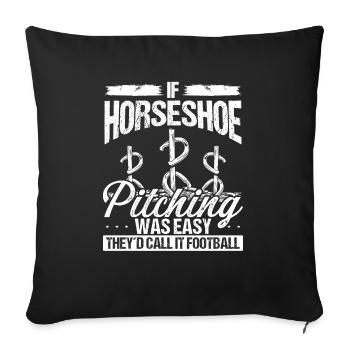 Lanceur de fer à cheval Lanceur de jeu Lanceur Lanceur - Housse de coussin décorative 45 x 45 cm - noir - Devant