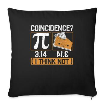 Professeur de mathématiques Math Professeur de Mathématicien Pi Day - Housse de coussin décorative 45 x 45 cm - noir - Devant
