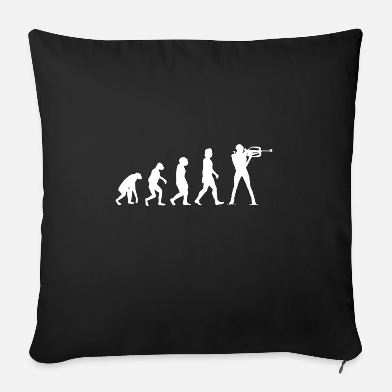 EVOLUTION BIATHLON - Sofakissenbezug 45 x 45 cm - Schwarz