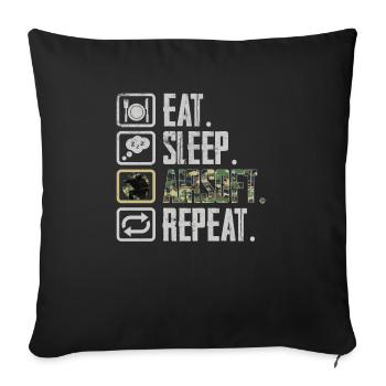 Games pistol shooting target lover sport schie - Sofa pillowcase 17,3'' x 17,3'' (45 x 45 cm) - black - Front