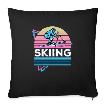 Sportbekleidung Skifahrer Ski Lifestyle Winter Ges - Sofakissenbezug 45 x 45 cm - Schwarz - Vorne