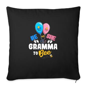 Il ou elle gramma pour être la meilleure grand-mère de tous les temps - Housse de coussin décorative 45 x 45 cm - noir - Devant