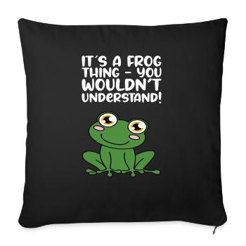 Une grenouille que vous ne comprendriez pas - Housse de coussin décorative 45 x 45 cm - noir - Devant