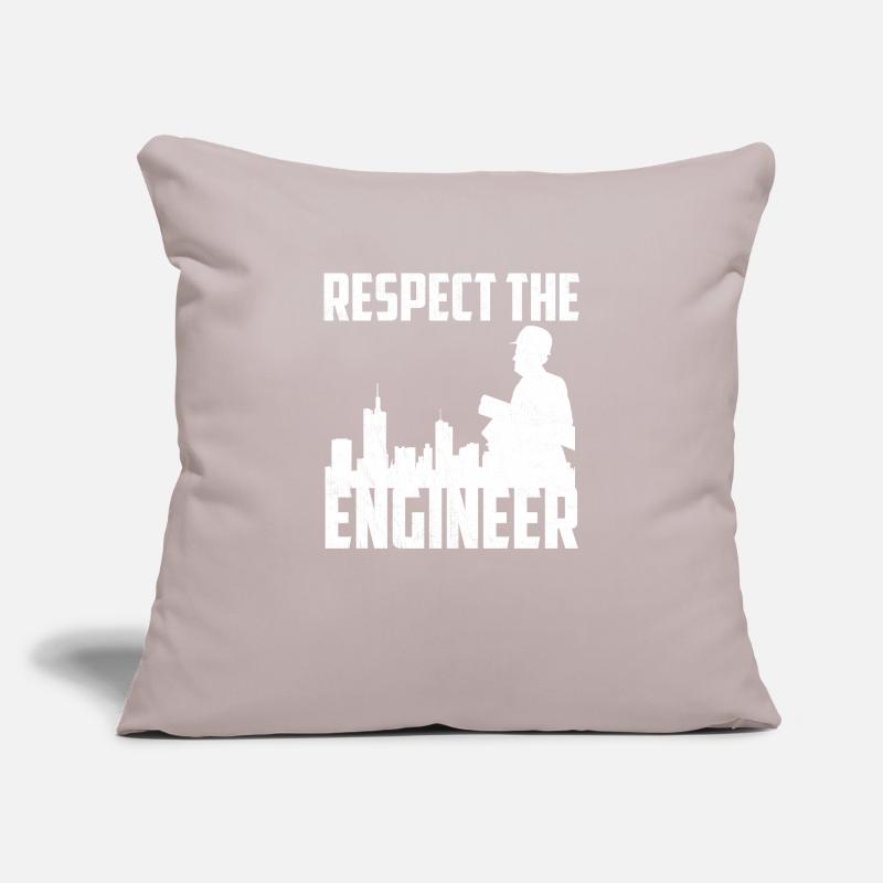 Fun Respect The Engineer Cool Mechanical Engineer Sofa pillowcase 17,3'' x 17,3'' (45 x 45 cm)