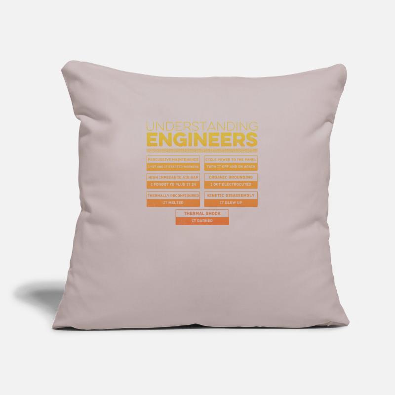 Understanding Engineers - Humor Sarcastic Engineer Sofa pillowcase 17,3'' x 17,3'' (45 x 45 cm)