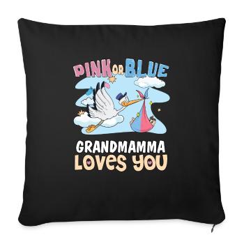 Pink or Blue Grandmamma Loves You Best - Sofakissenbezug 45 x 45 cm - Schwarz - Vorne