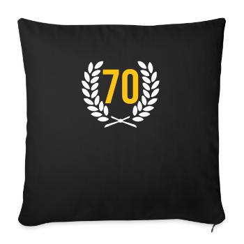 Geburtstag 70 Jahre Alte Männer Frauen - Housse de coussin décorative 45 x 45 cm - noir - Devant