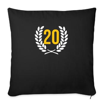 Geburtstag 20 Jahre Alte Männer Frauen - Housse de coussin décorative 45 x 45 cm - noir - Devant