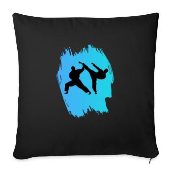 Karaté - Housse de coussin décorative 45 x 45 cm - noir - Devant