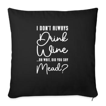 Honey Wine Mead Home Brewer Viking Renaissance - Sofa pillowcase 17,3'' x 17,3'' (45 x 45 cm) - black - Front