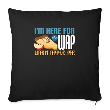 Apple pie - Sofa pillowcase 17,3'' x 17,3'' (45 x 45 cm) - black - Front