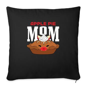 Apple pie - Sofa pillowcase 17,3'' x 17,3'' (45 x 45 cm) - black - Front