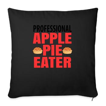 Tarte aux pommes - Housse de coussin décorative 45 x 45 cm - noir - Devant
