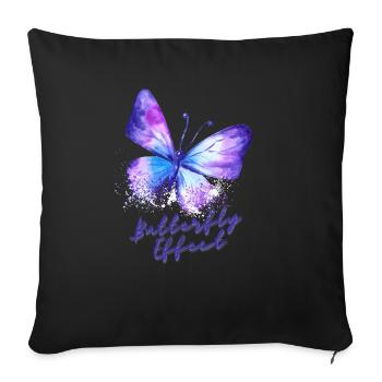 Butterfly effect - Sofakissenbezug 45 x 45 cm - Schwarz - Vorne
